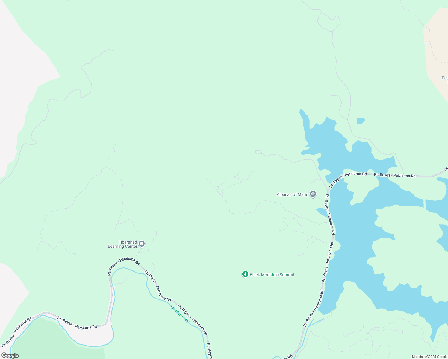 map of restaurants, bars, coffee shops, grocery stores, and more near 333 Willow Road in Point Reyes Station
