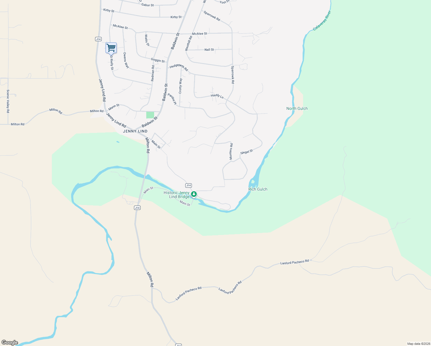 map of restaurants, bars, coffee shops, grocery stores, and more near 9054 Montero Road in Valley Springs