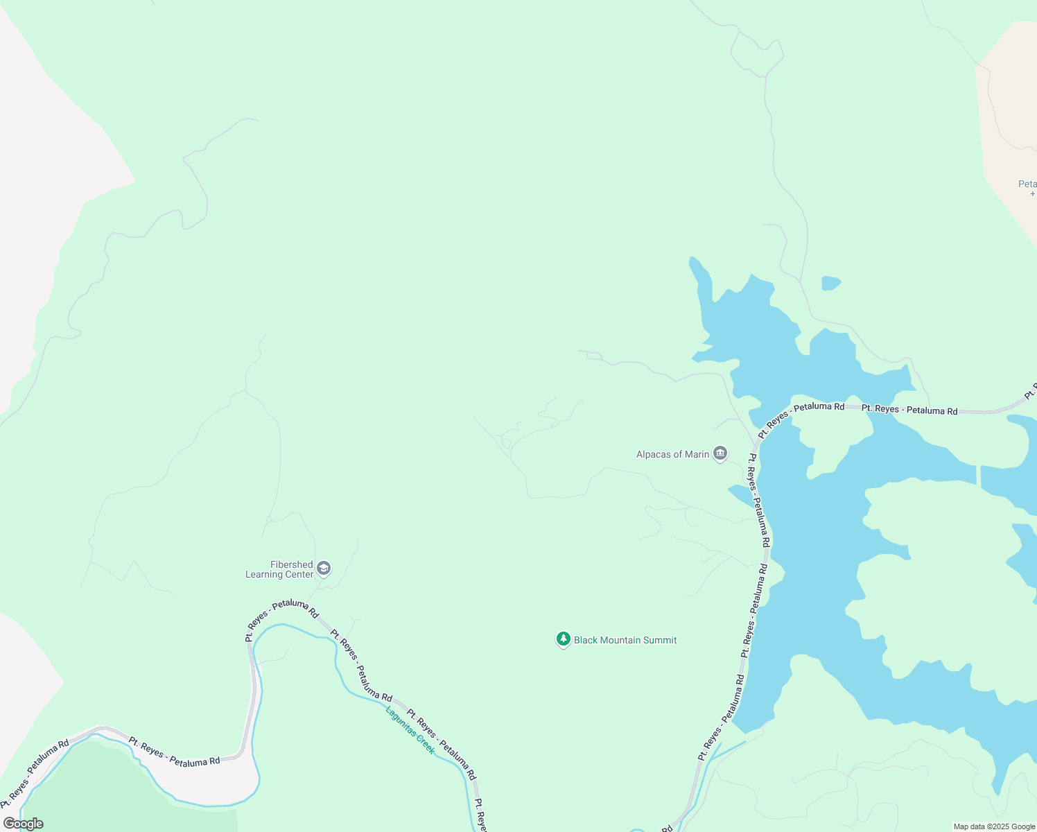 map of restaurants, bars, coffee shops, grocery stores, and more near 333 Willow Road in Point Reyes Station