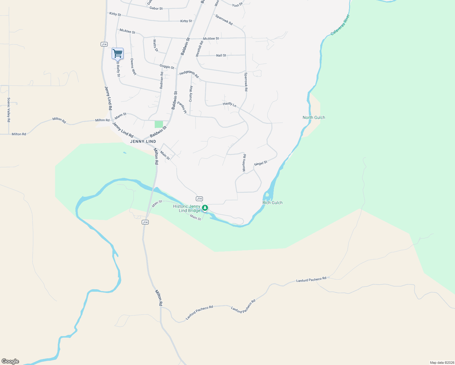 map of restaurants, bars, coffee shops, grocery stores, and more near 9054 Montero Road in Valley Springs