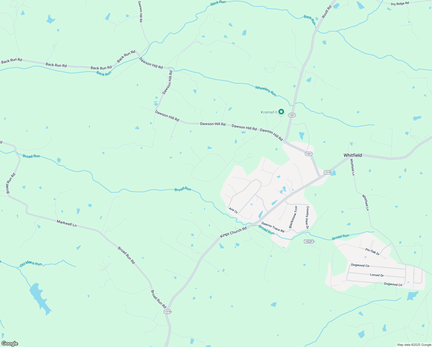 map of restaurants, bars, coffee shops, grocery stores, and more near 612 Wood Valley Lane in Louisville