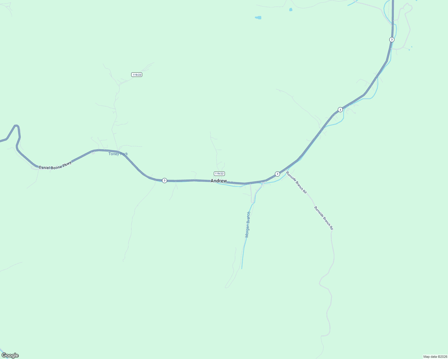 map of restaurants, bars, coffee shops, grocery stores, and more near Daniel Boone Parkway in Peytona