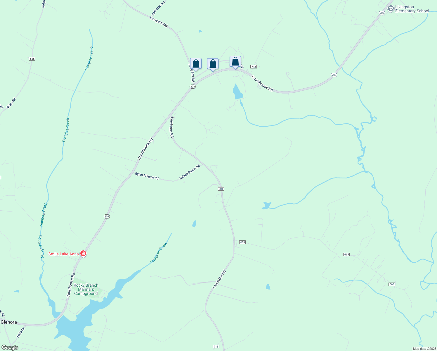 map of restaurants, bars, coffee shops, grocery stores, and more near 5321 Lewiston Road in Bumpass