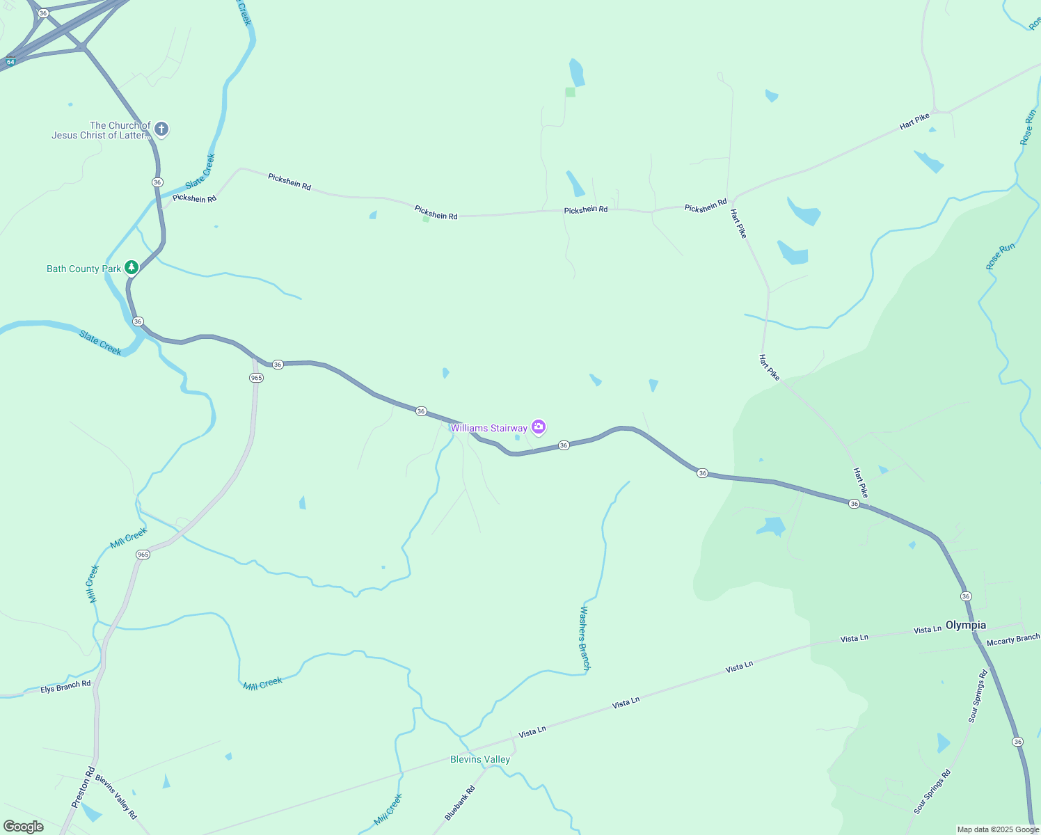 map of restaurants, bars, coffee shops, grocery stores, and more near 4082 Kentucky 36 in Owingsville