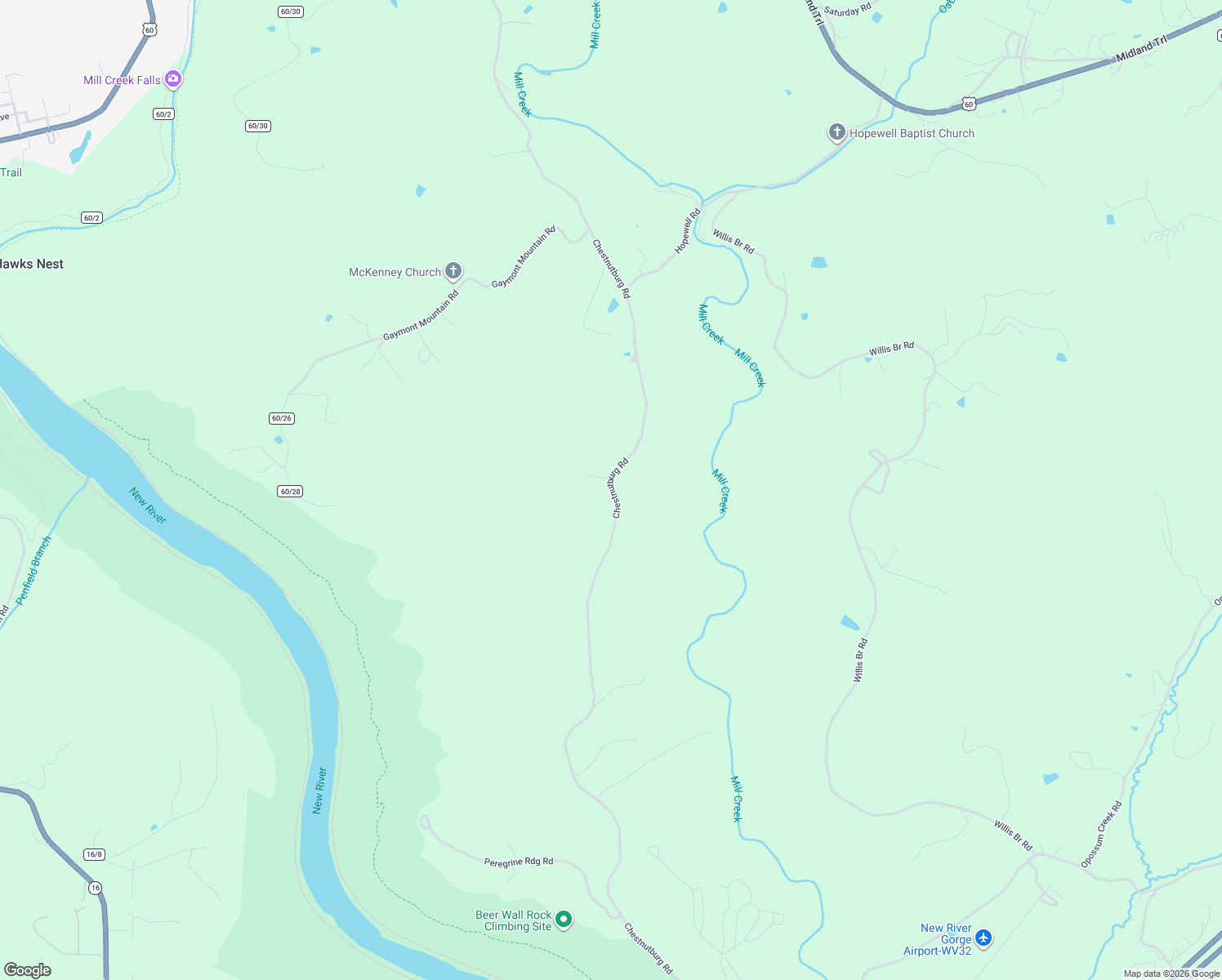 map of restaurants, bars, coffee shops, grocery stores, and more near County Route 60/5 in Ramsey