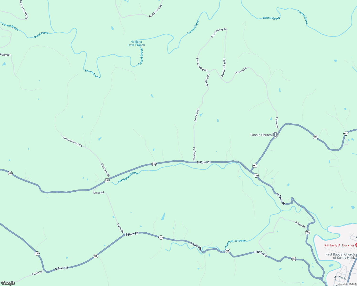 map of restaurants, bars, coffee shops, grocery stores, and more near Crisp Road in Elliott County
