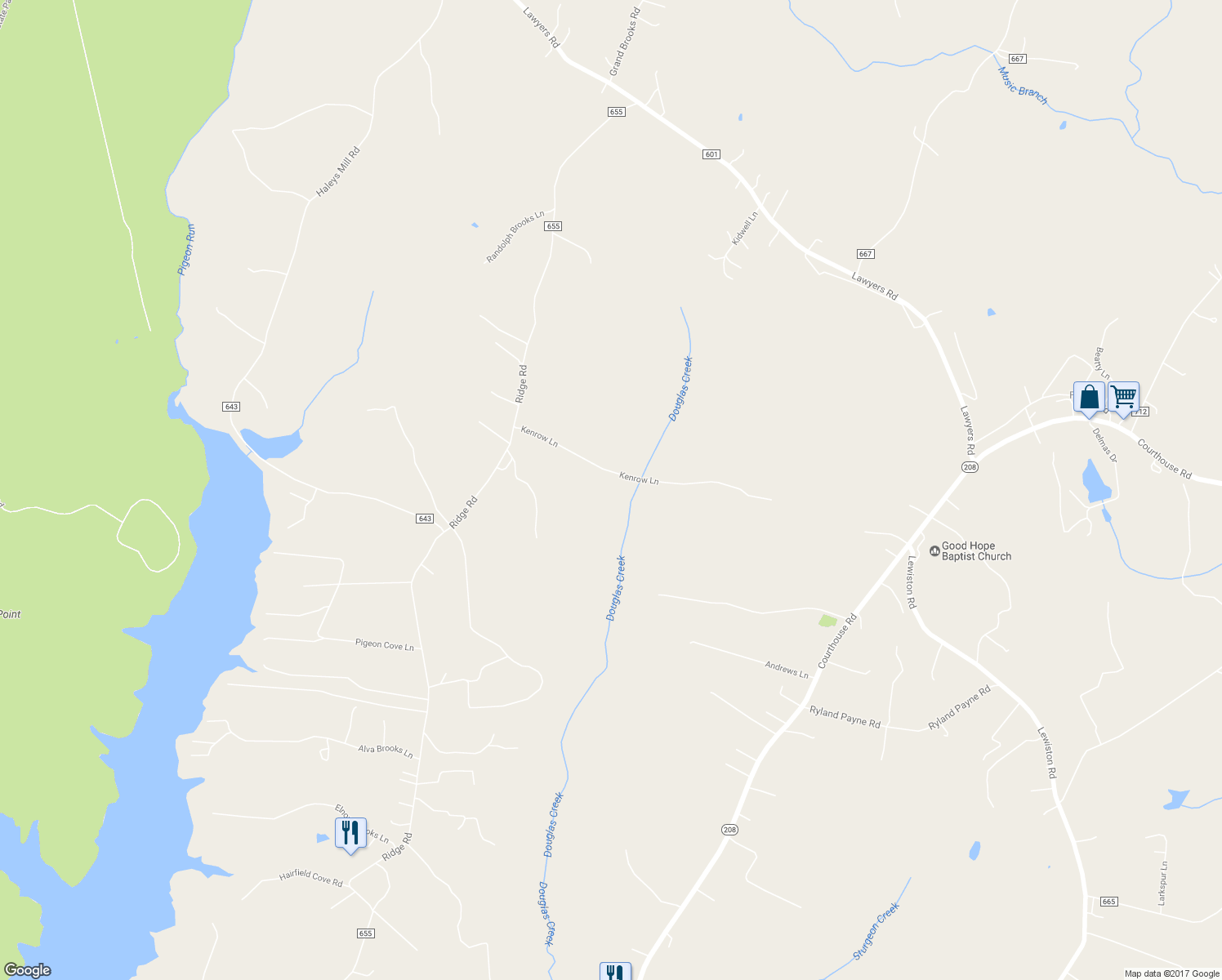 map of restaurants, bars, coffee shops, grocery stores, and more near 13000 Kenrow Lane in Spotsylvania