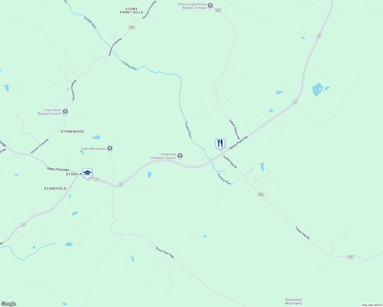 map of restaurants, bars, coffee shops, grocery stores, and more near 2914 Blue Haven Farm in Keswick