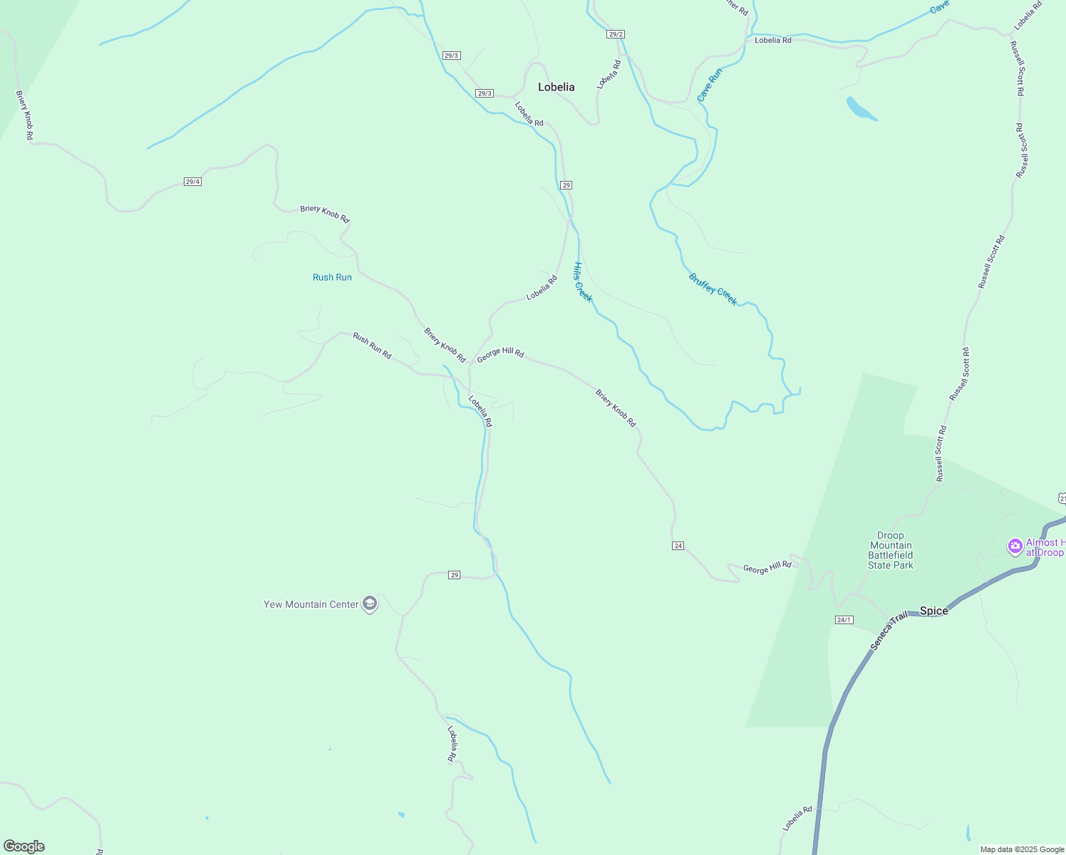 map of restaurants, bars, coffee shops, grocery stores, and more near 29 Briery Run Road in Hillsboro