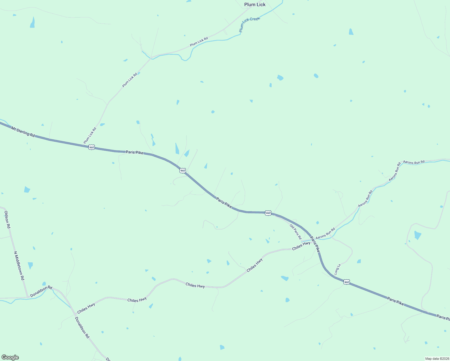 map of restaurants, bars, coffee shops, grocery stores, and more near 5665 Paris Road in Mount Sterling