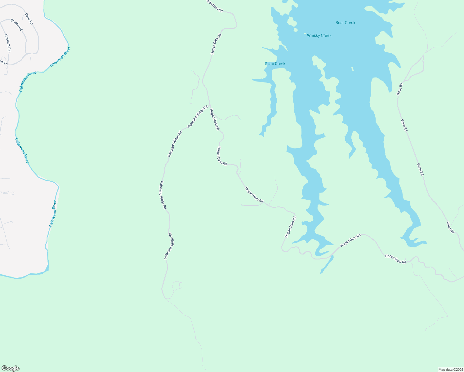 map of restaurants, bars, coffee shops, grocery stores, and more near 6168 Hogan Dam Road in Valley Springs