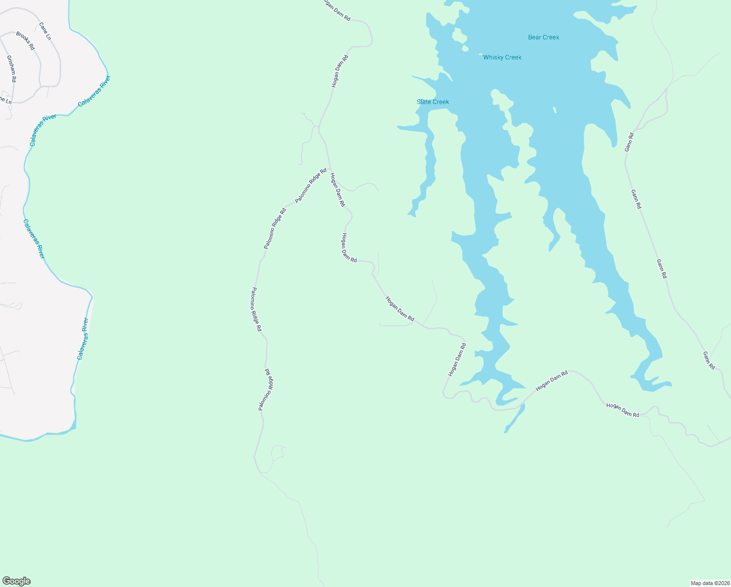 map of restaurants, bars, coffee shops, grocery stores, and more near 6168 Hogan Dam Road in Valley Springs