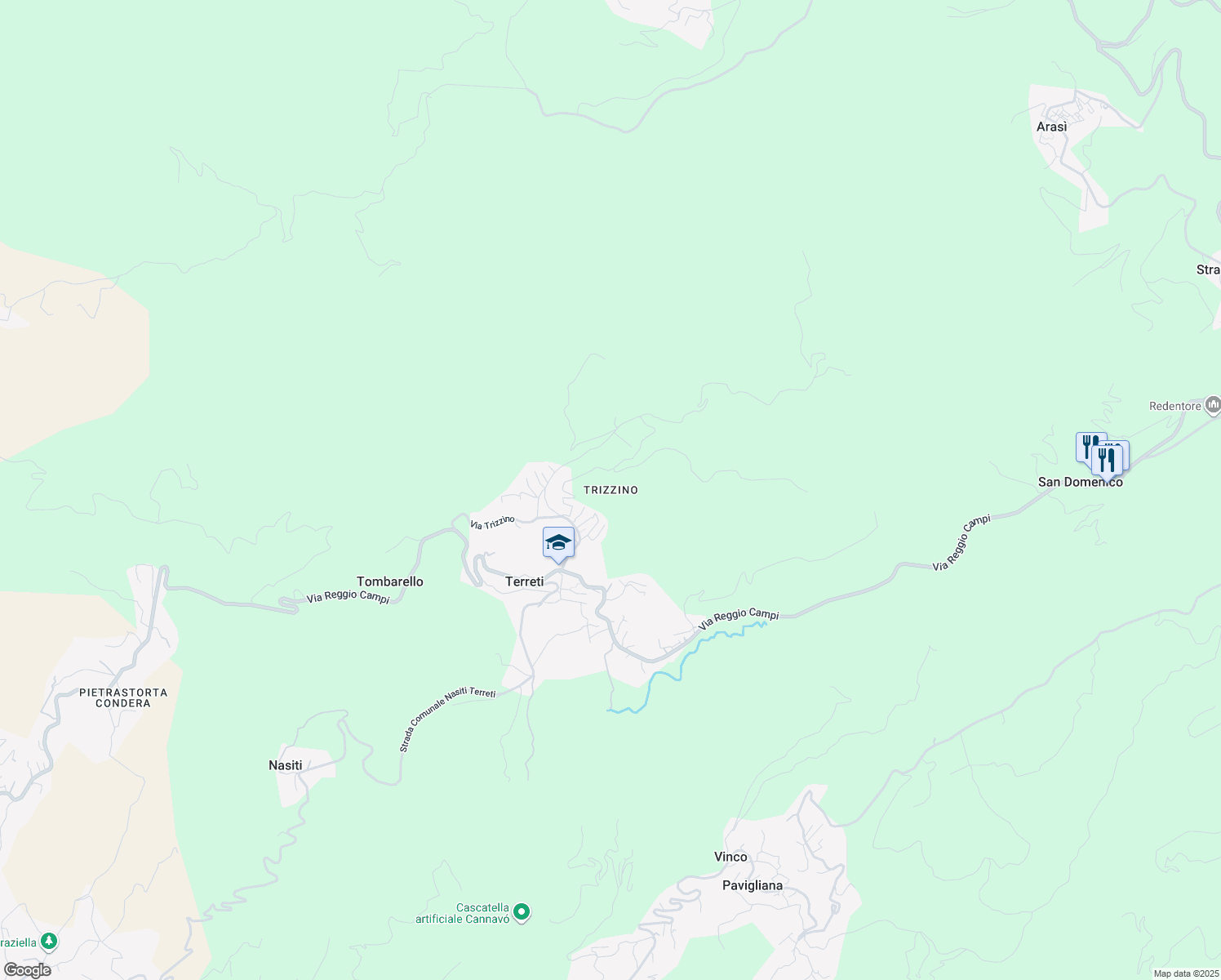 map of restaurants, bars, coffee shops, grocery stores, and more near in Metropolitan City of Reggio Calabria