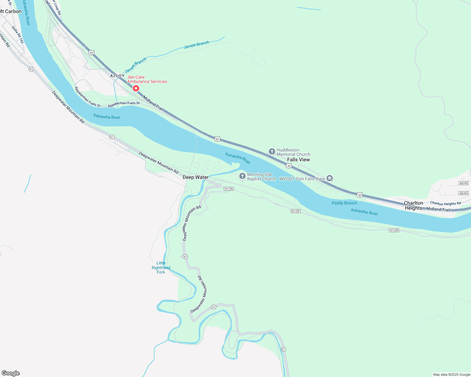 map of restaurants, bars, coffee shops, grocery stores, and more near 97 Boonesborough Road in Deep Water