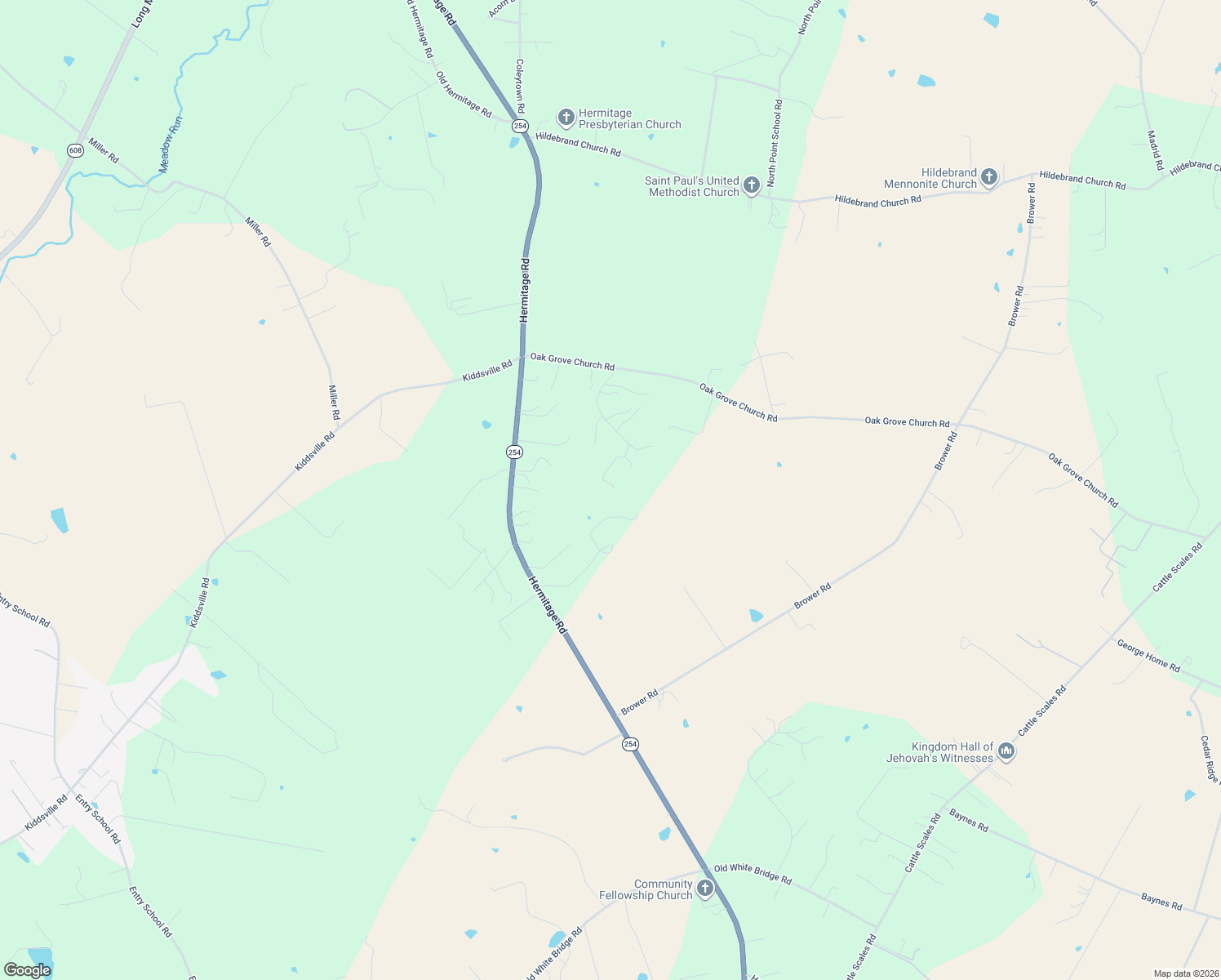 map of restaurants, bars, coffee shops, grocery stores, and more near 107 Hermitage Estates Road in Waynesboro