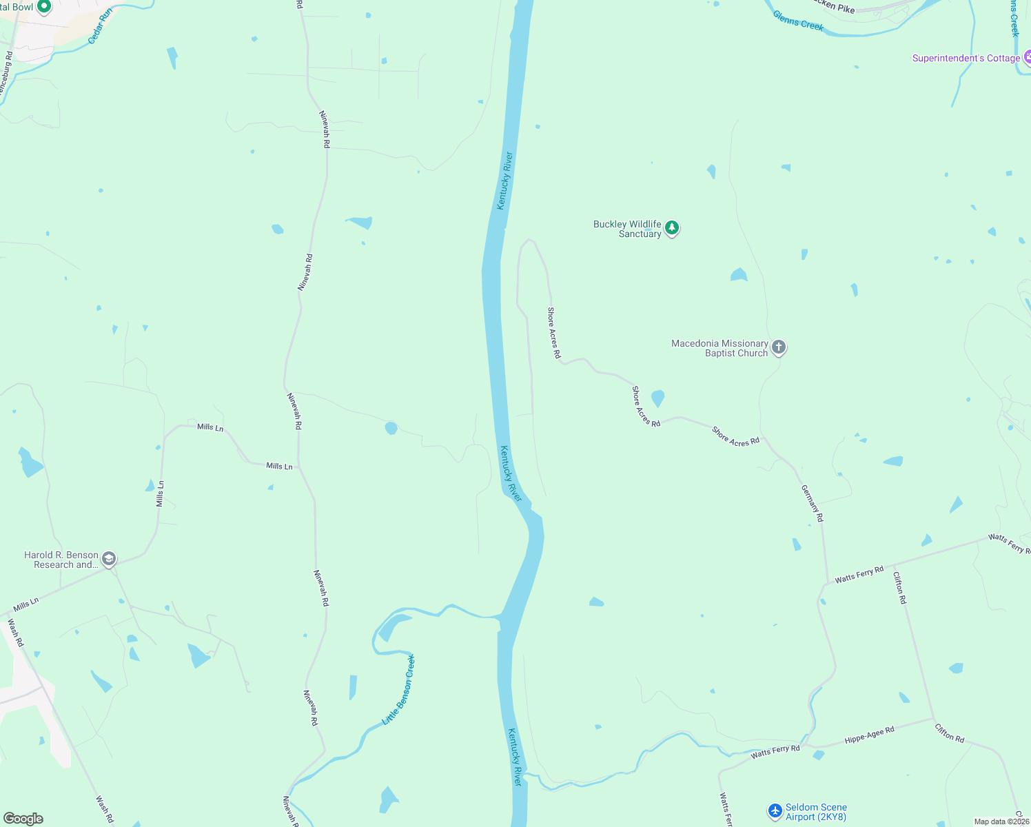 map of restaurants, bars, coffee shops, grocery stores, and more near 1920 Shore Acres Road in Frankfort