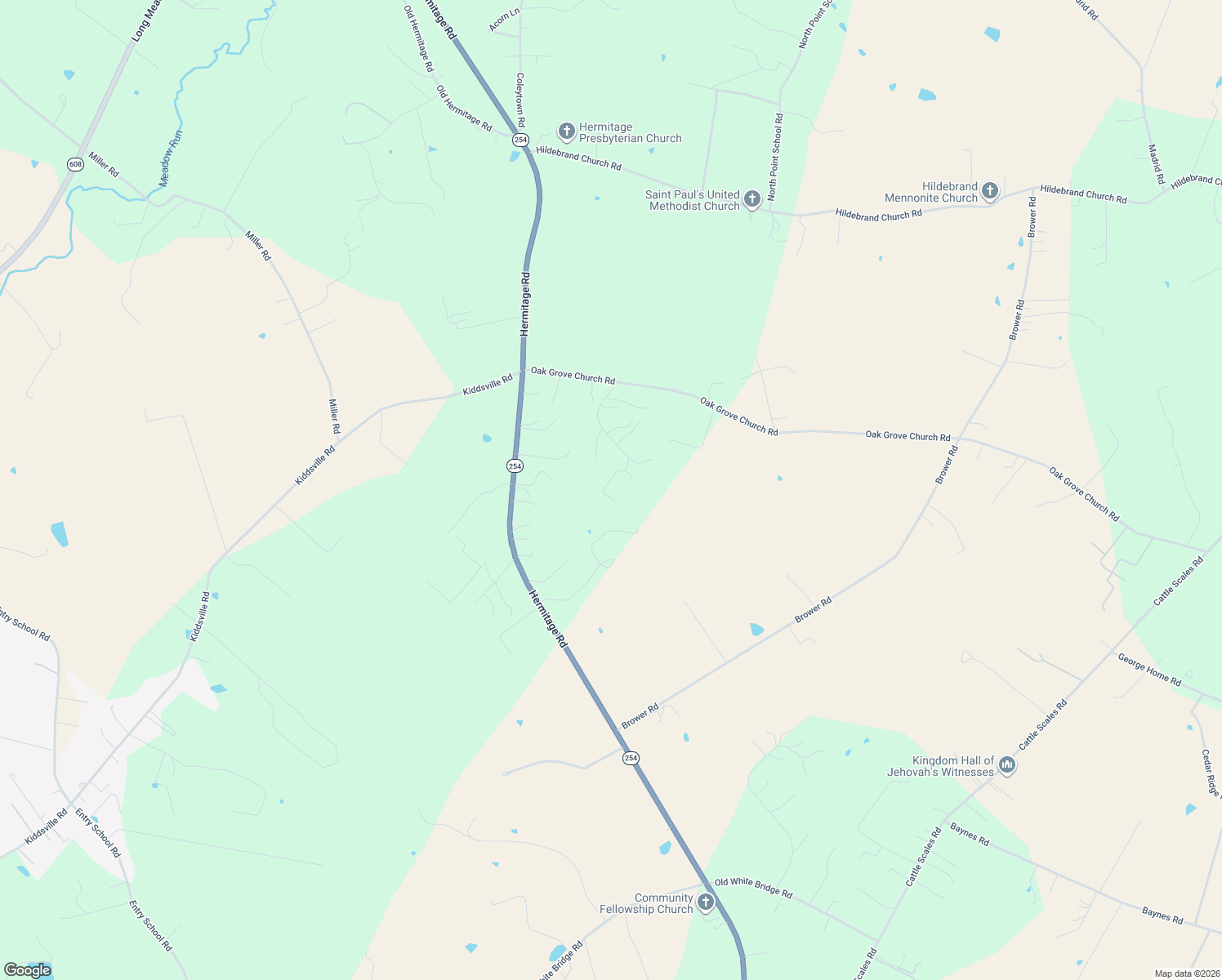 map of restaurants, bars, coffee shops, grocery stores, and more near 107 Hermitage Estates Road in Waynesboro