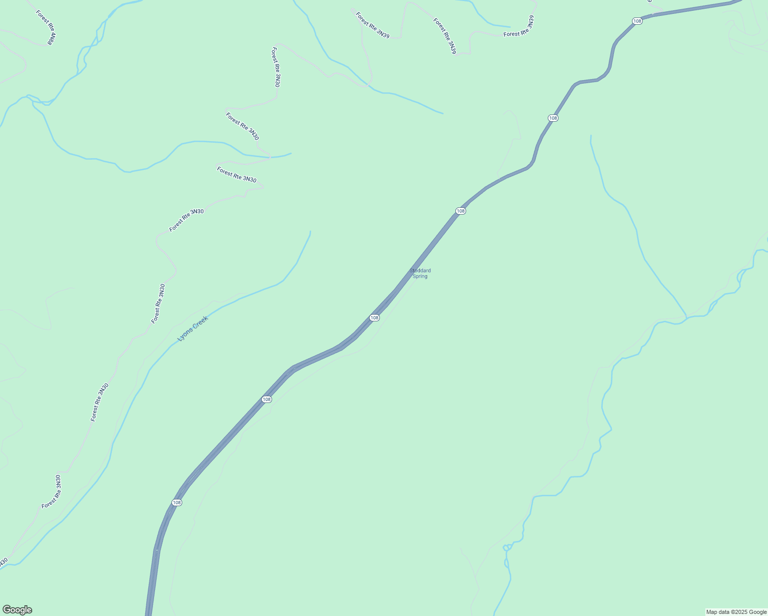 map of restaurants, bars, coffee shops, grocery stores, and more near California 108 in Tuolumne County