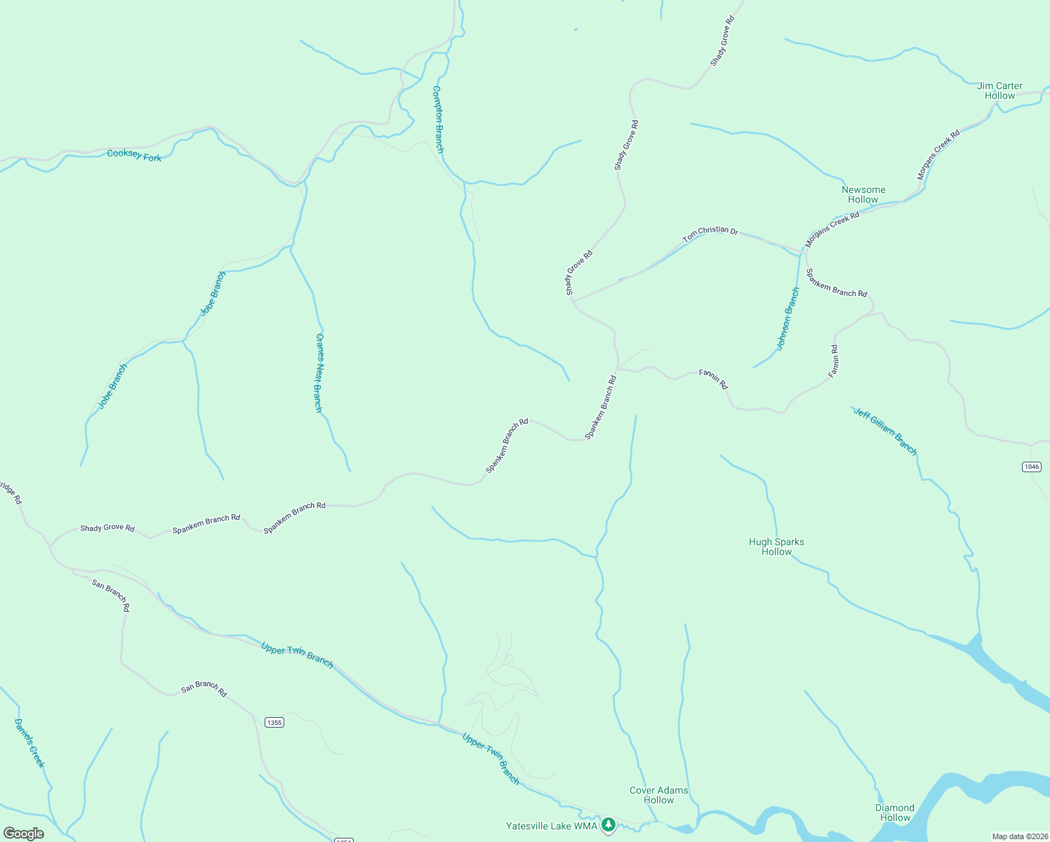 map of restaurants, bars, coffee shops, grocery stores, and more near Spankem Branch Road in Louisa
