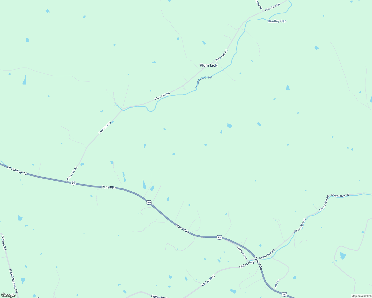 map of restaurants, bars, coffee shops, grocery stores, and more near 5745 Paris Road in Mount Sterling