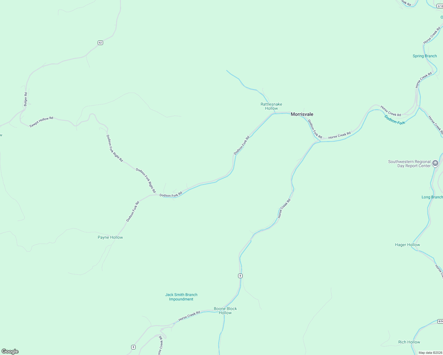 map of restaurants, bars, coffee shops, grocery stores, and more near Dodson Fork Road in Spurlockville