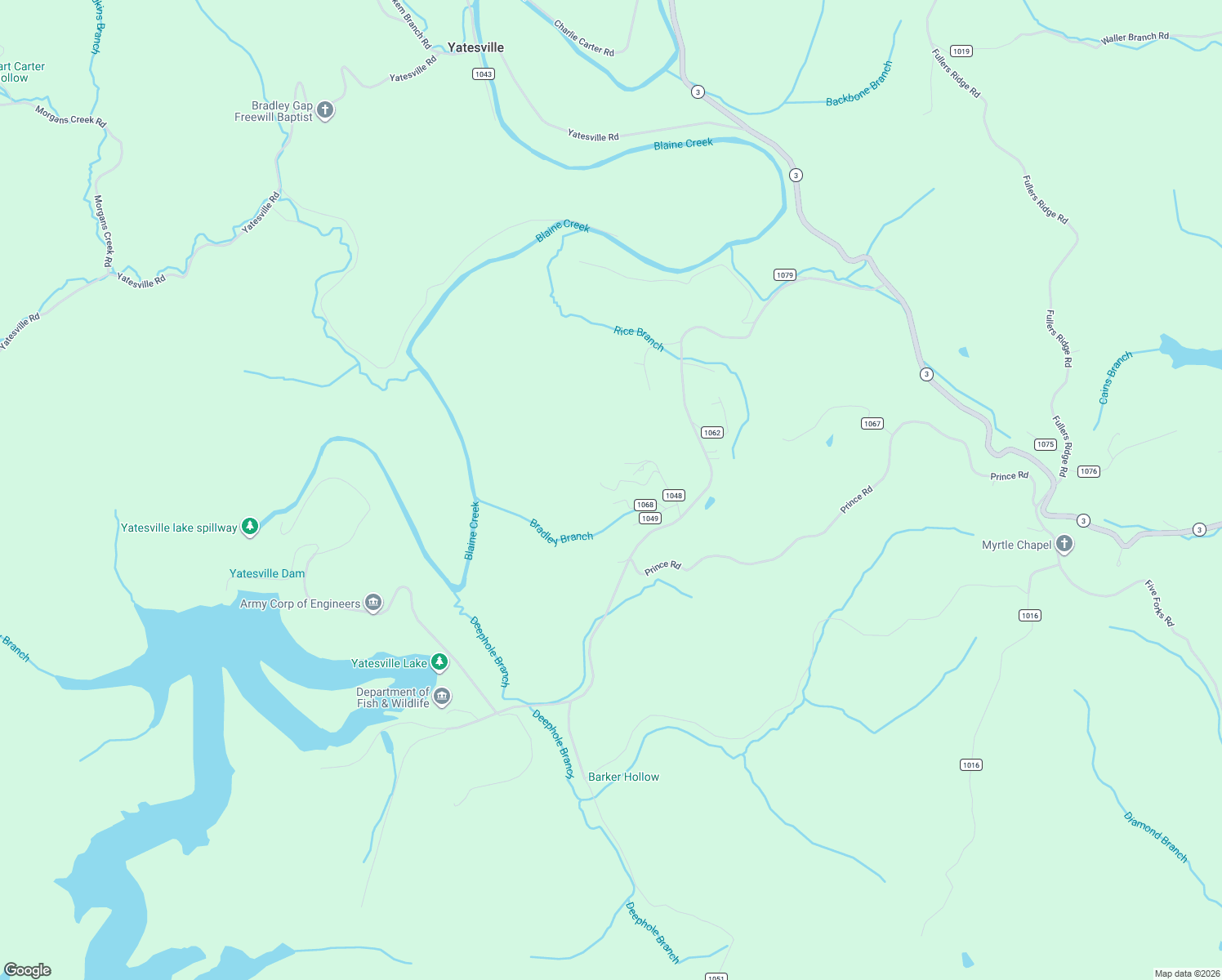 map of restaurants, bars, coffee shops, grocery stores, and more near 27 Rolling Hill Road in Louisa