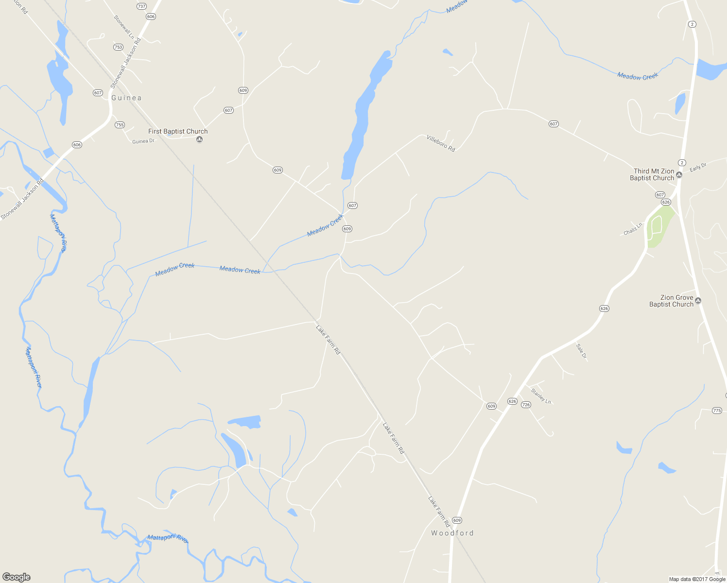 map of restaurants, bars, coffee shops, grocery stores, and more near 9626 Rozell Road in Woodford