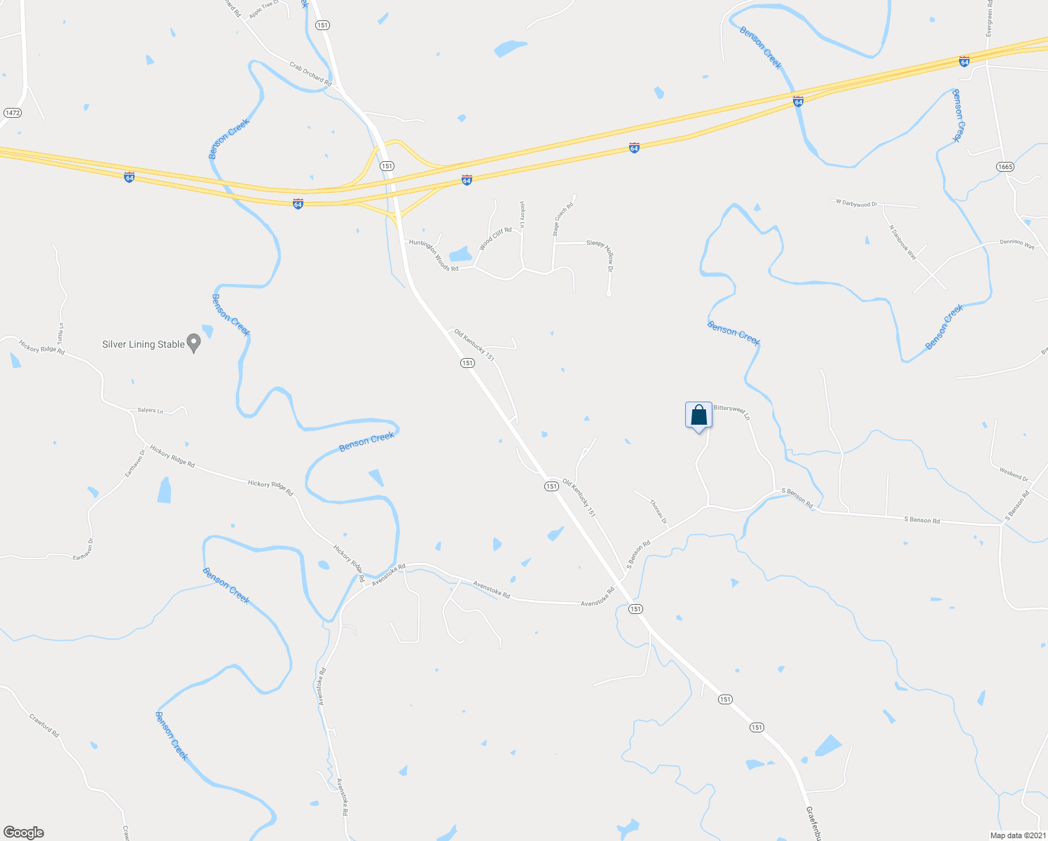 map of restaurants, bars, coffee shops, grocery stores, and more near 400 Old Highway 151 Road in Frankfort