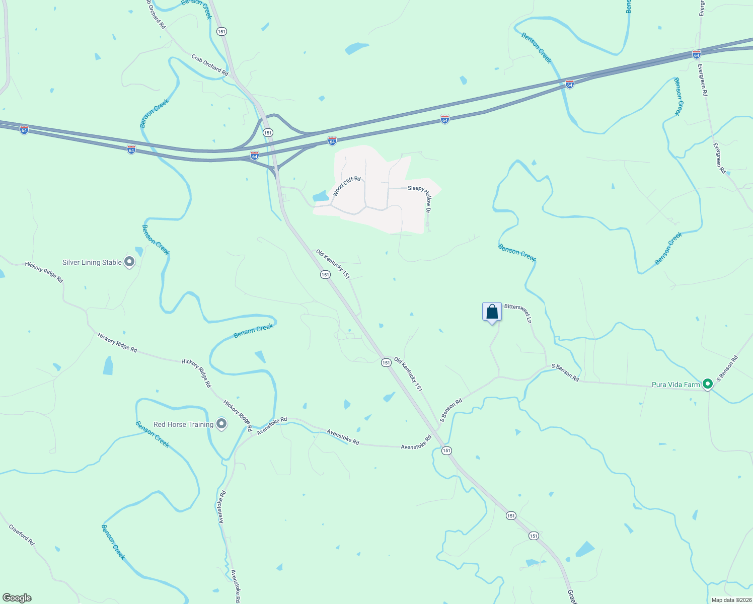 map of restaurants, bars, coffee shops, grocery stores, and more near 400 Old Highway 151 Road in Frankfort