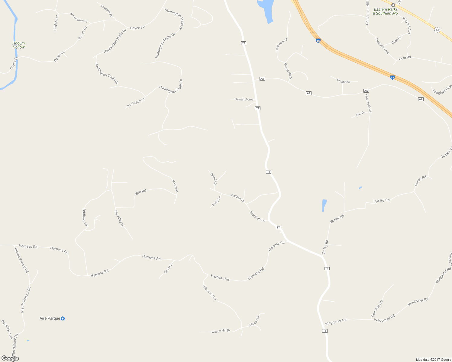 map of restaurants, bars, coffee shops, grocery stores, and more near 12798 Carla Lane in Festus