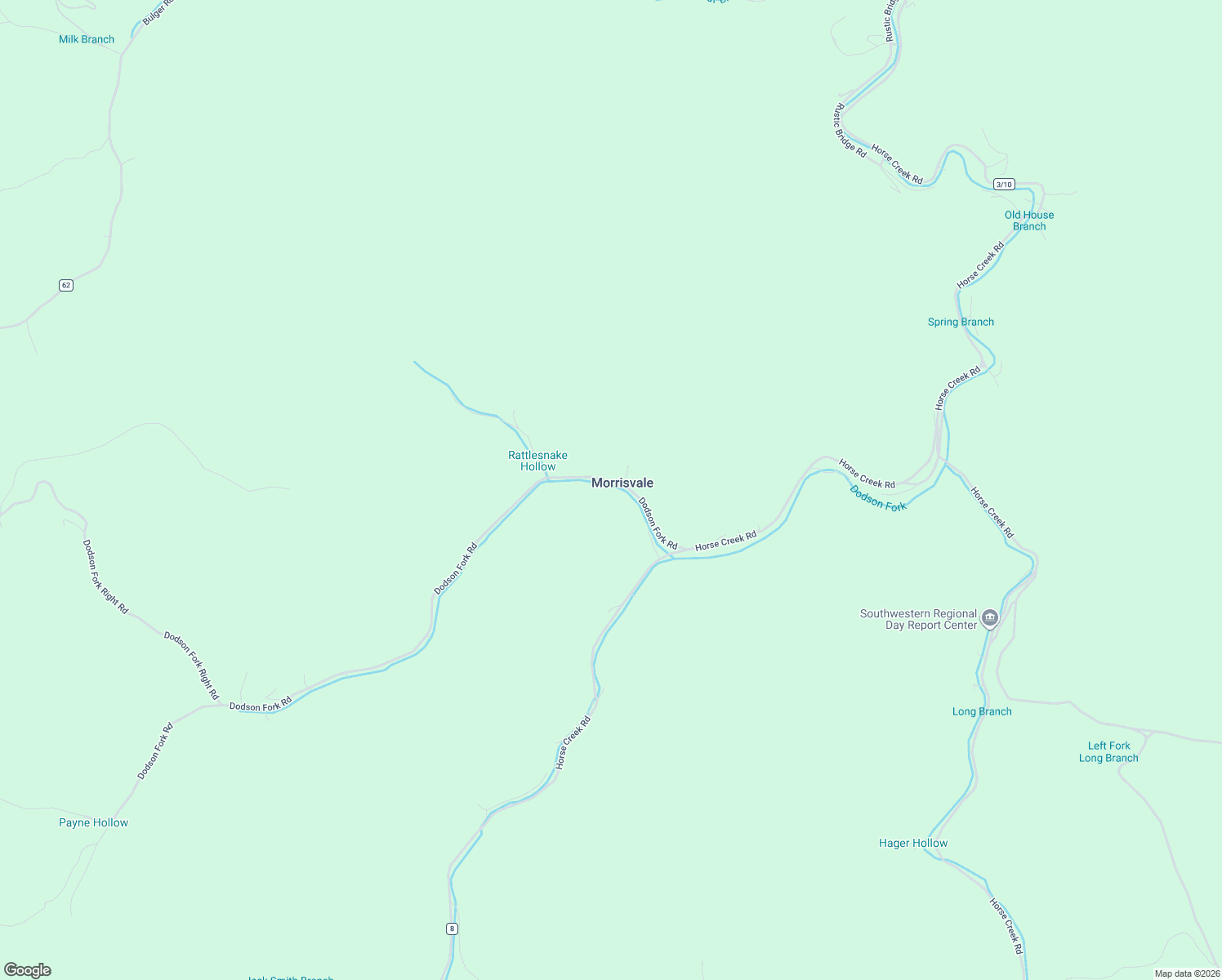 map of restaurants, bars, coffee shops, grocery stores, and more near Dodson Fork Road in Spurlockville