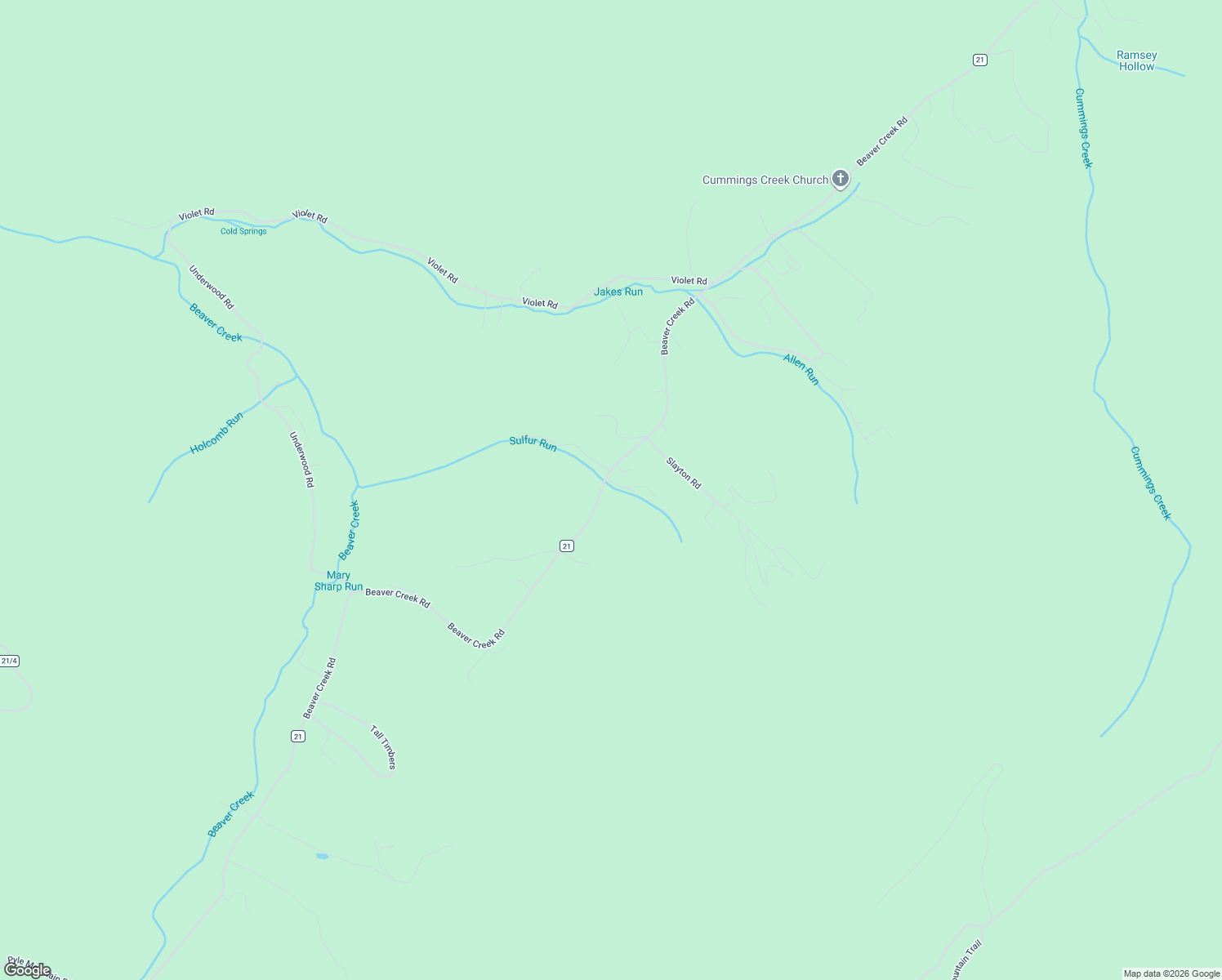 map of restaurants, bars, coffee shops, grocery stores, and more near 4818 Beaver Creek Road in Marlinton