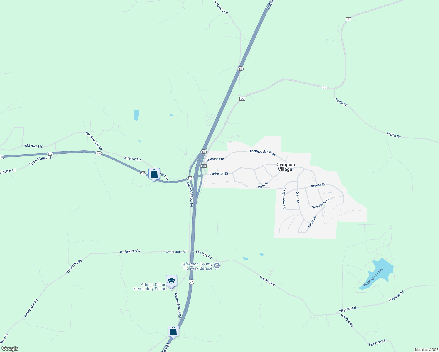 map of restaurants, bars, coffee shops, grocery stores, and more near 2922 Parthenon Drive in De Soto