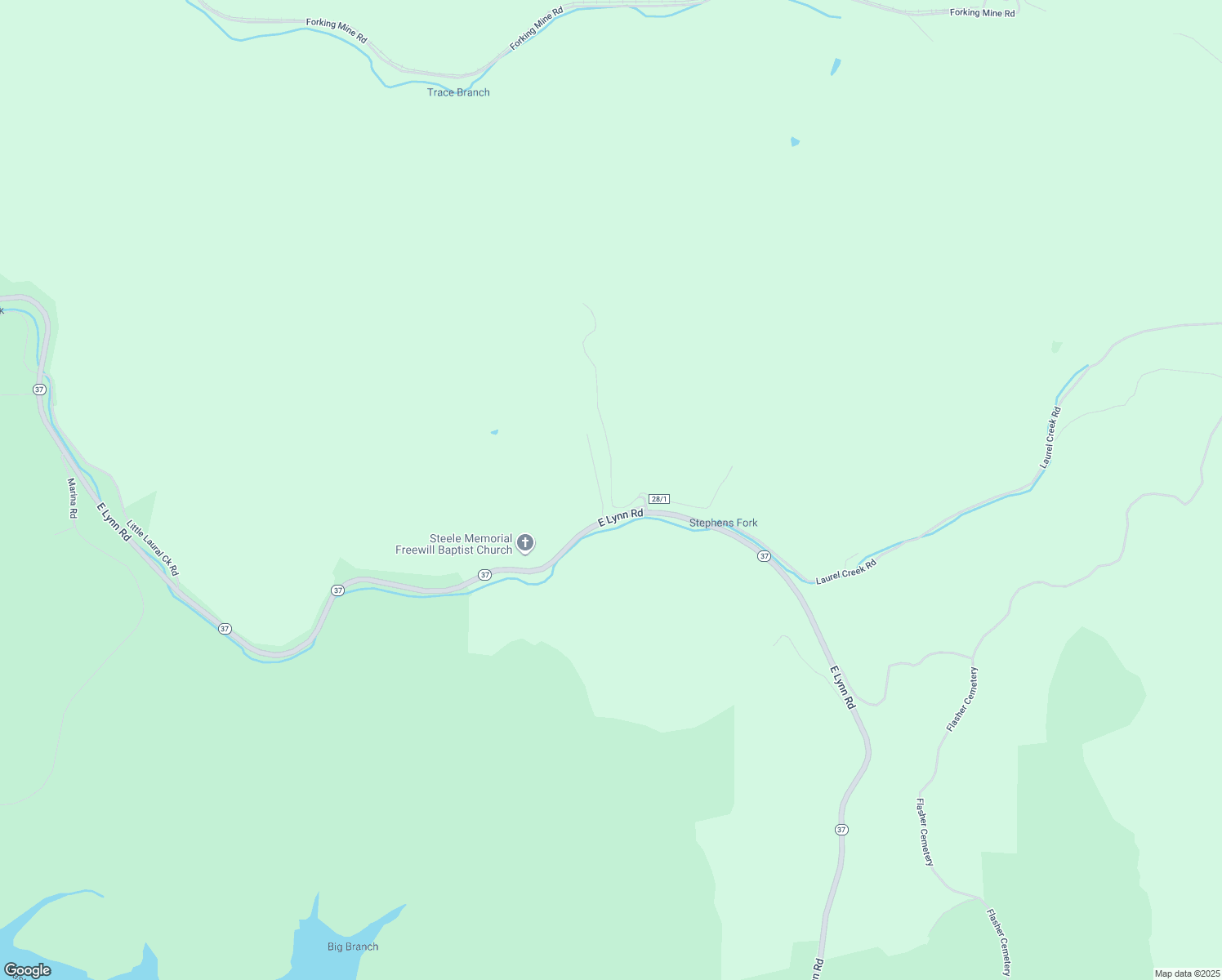 map of restaurants, bars, coffee shops, grocery stores, and more near 95 County Highway 28/1 in East Lynn