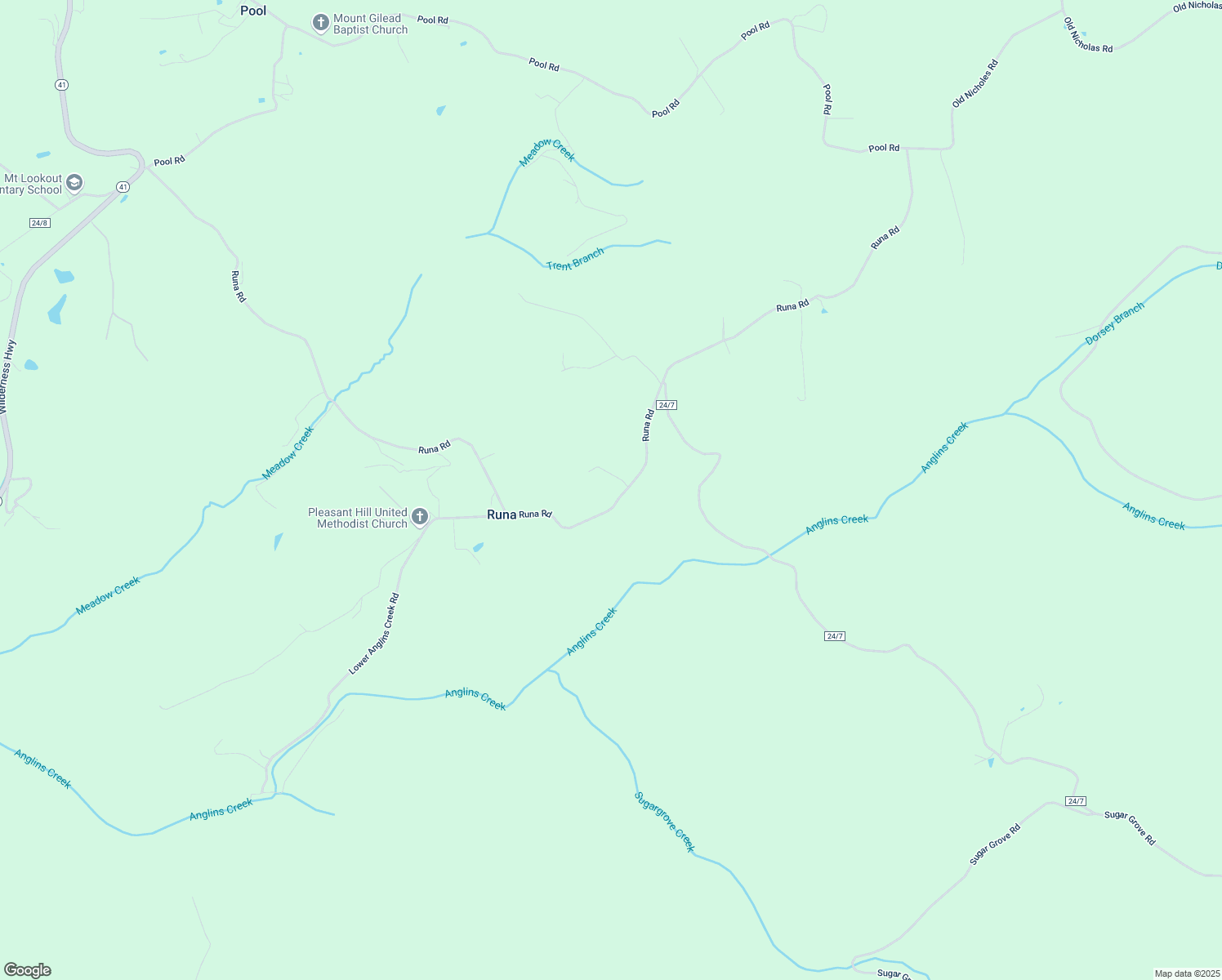 map of restaurants, bars, coffee shops, grocery stores, and more near 1973 Runa Road in Mount Nebo