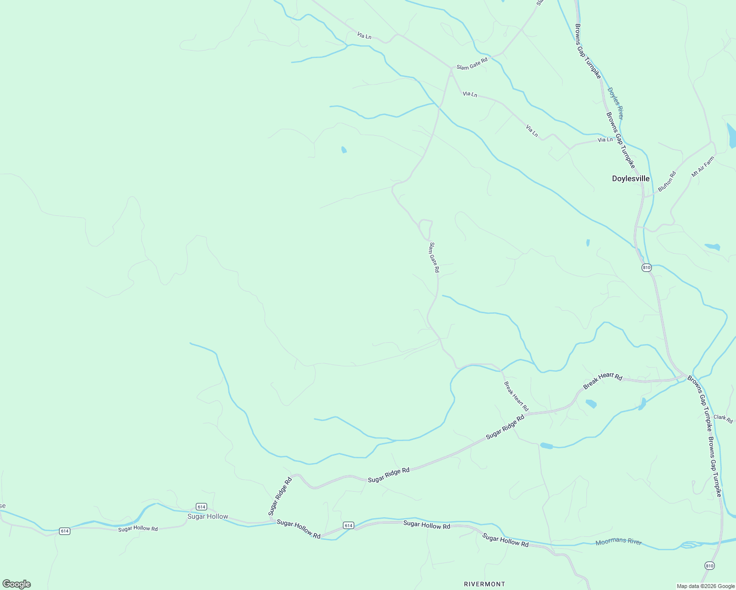 map of restaurants, bars, coffee shops, grocery stores, and more near 3924 Slam Gate Rd in Crozet