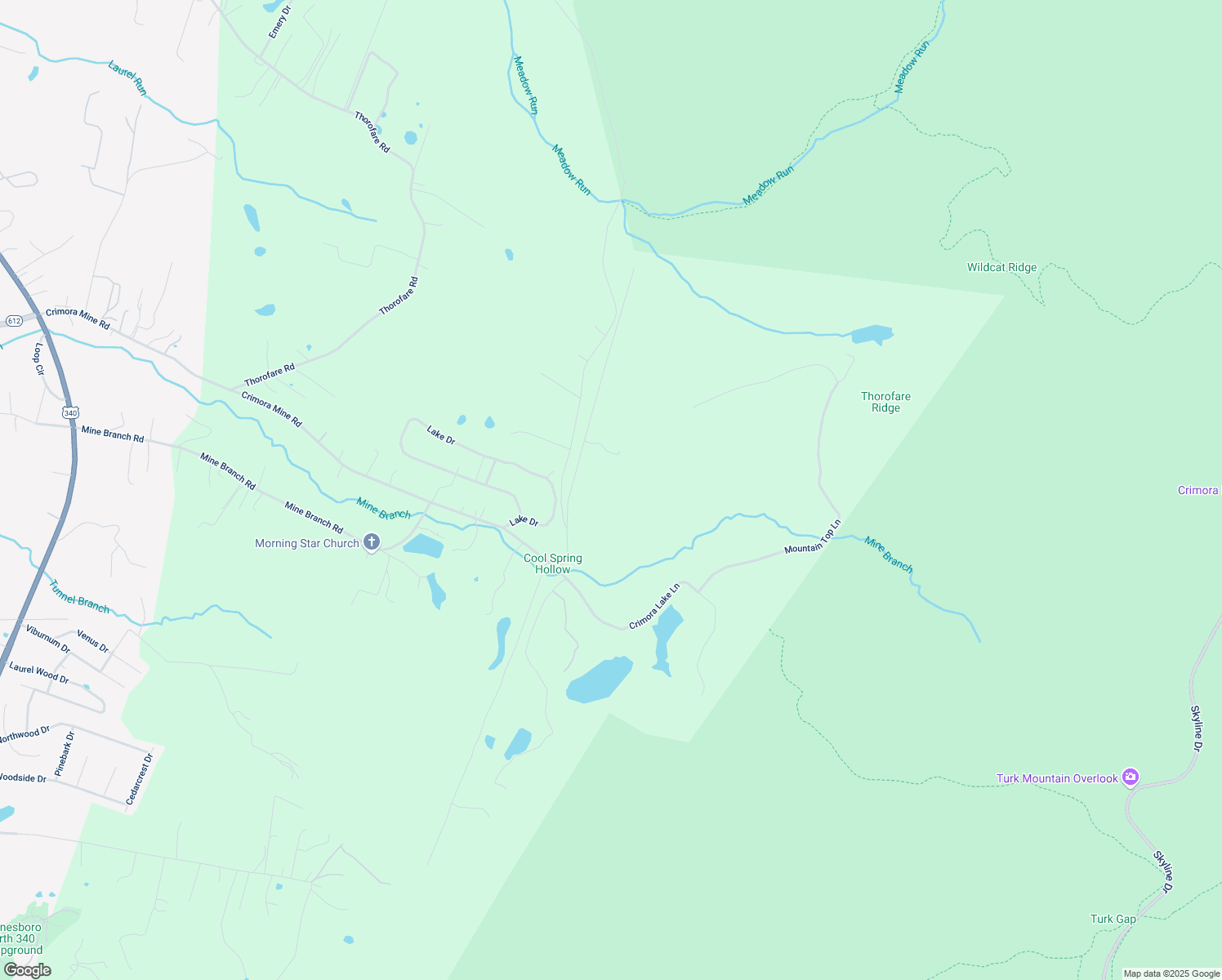 map of restaurants, bars, coffee shops, grocery stores, and more near 111 Black Bear Lane in Crimora