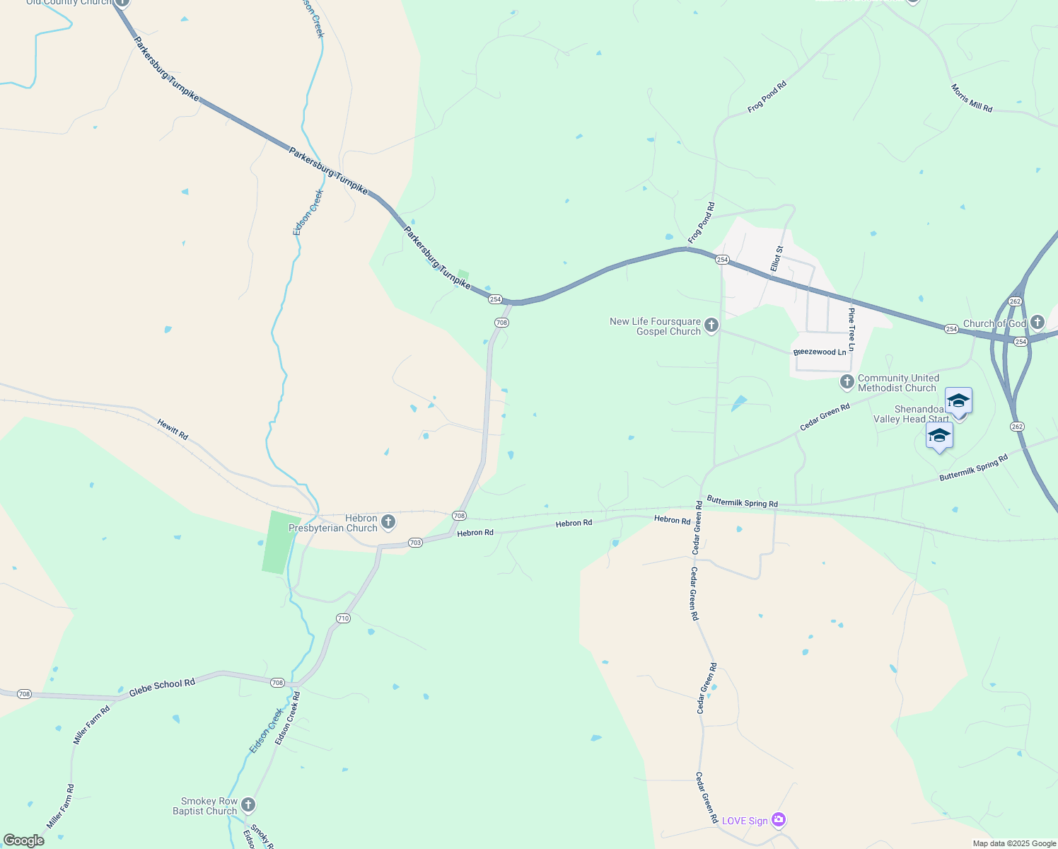 map of restaurants, bars, coffee shops, grocery stores, and more near 182 Miss Phillips Road in Swoope