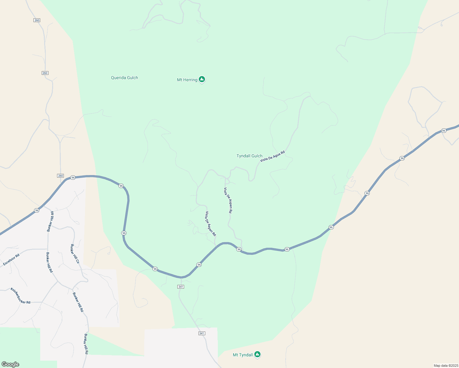 map of restaurants, bars, coffee shops, grocery stores, and more near 509 Vista De Aspen Road in Westcliffe