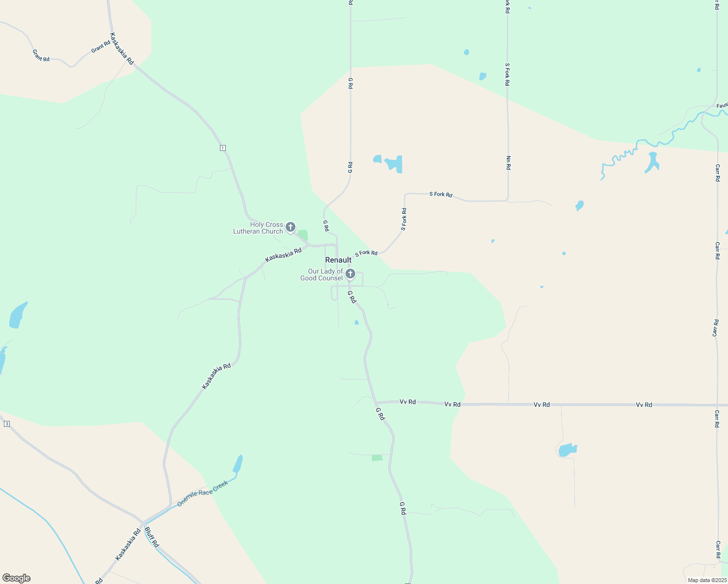 map of restaurants, bars, coffee shops, grocery stores, and more near 5118 3rd Street in Renault