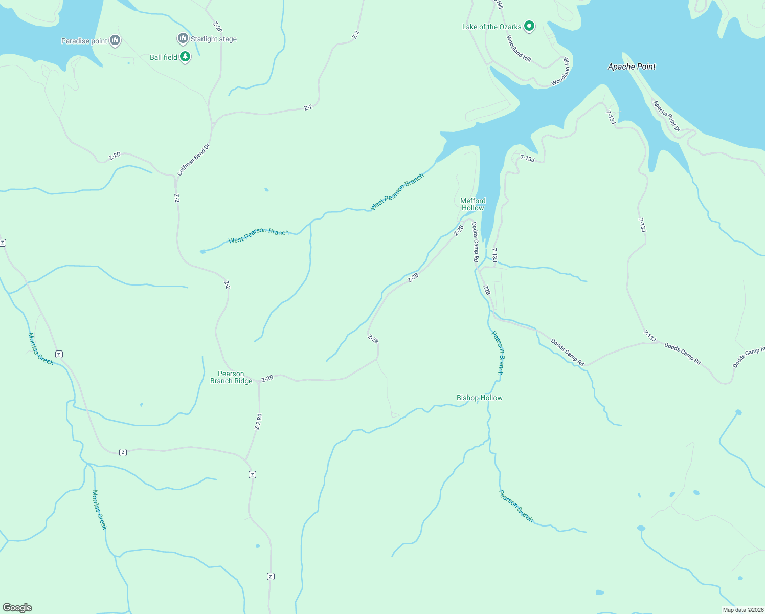 map of restaurants, bars, coffee shops, grocery stores, and more near 1912 Dodds Camp Road in Climax Springs