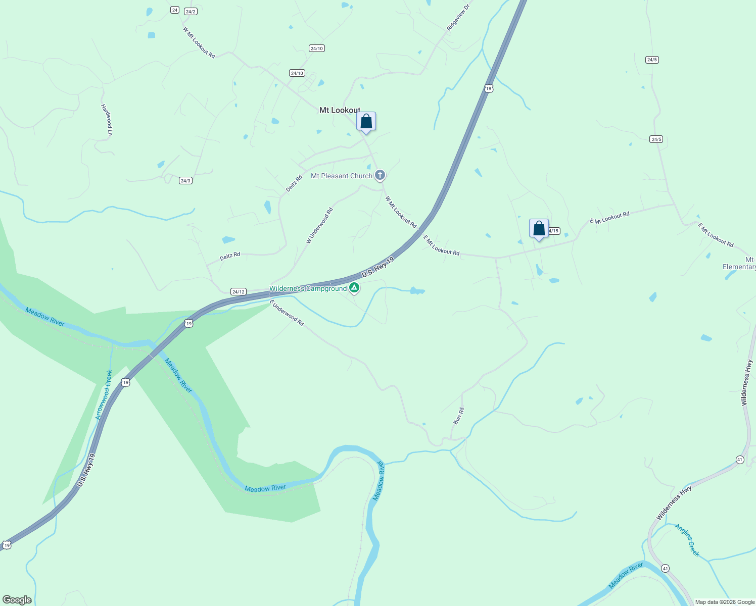 map of restaurants, bars, coffee shops, grocery stores, and more near in Mount Lookout