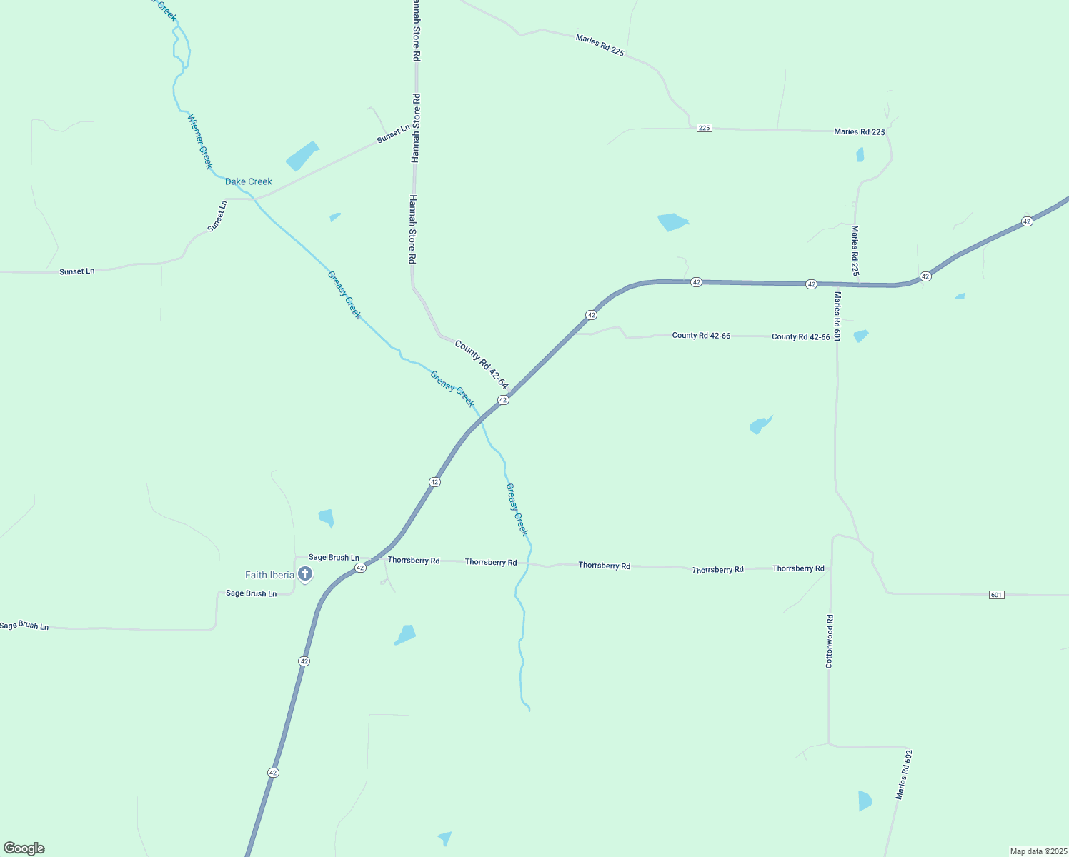 map of restaurants, bars, coffee shops, grocery stores, and more near 116 State Highway 42 in Dixon