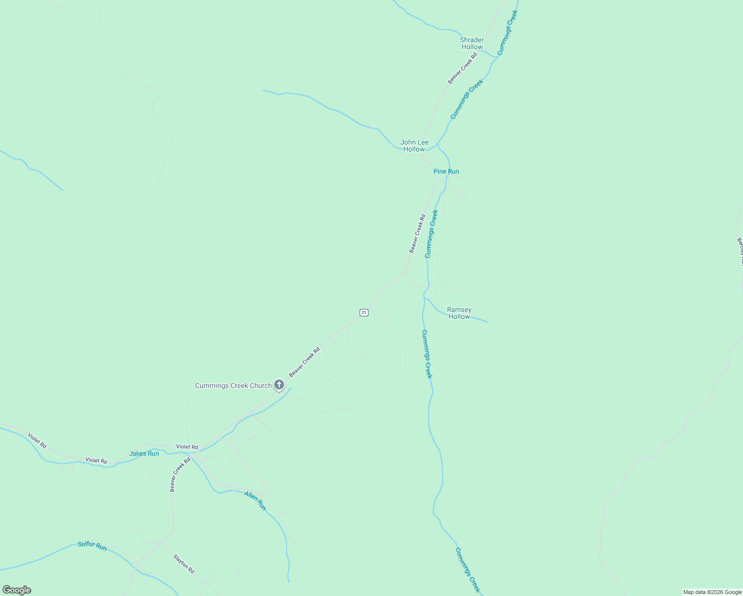 map of restaurants, bars, coffee shops, grocery stores, and more near 3136 Beaver Creek Road in Marlinton