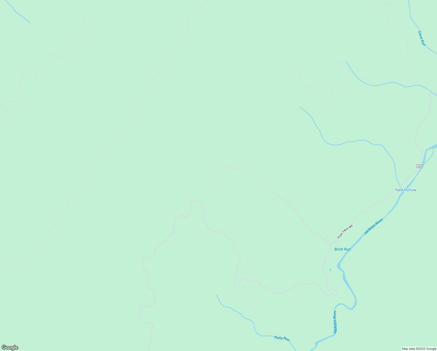 map of restaurants, bars, coffee shops, grocery stores, and more near Poor Farm Road in Bath County