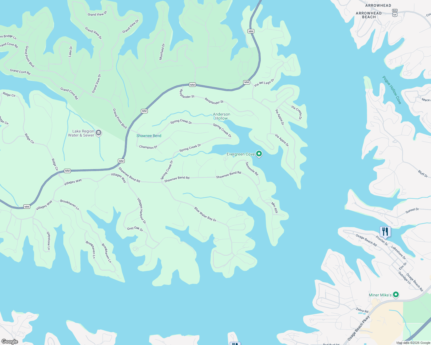 map of restaurants, bars, coffee shops, grocery stores, and more near Ruby Hill Court in Camden County