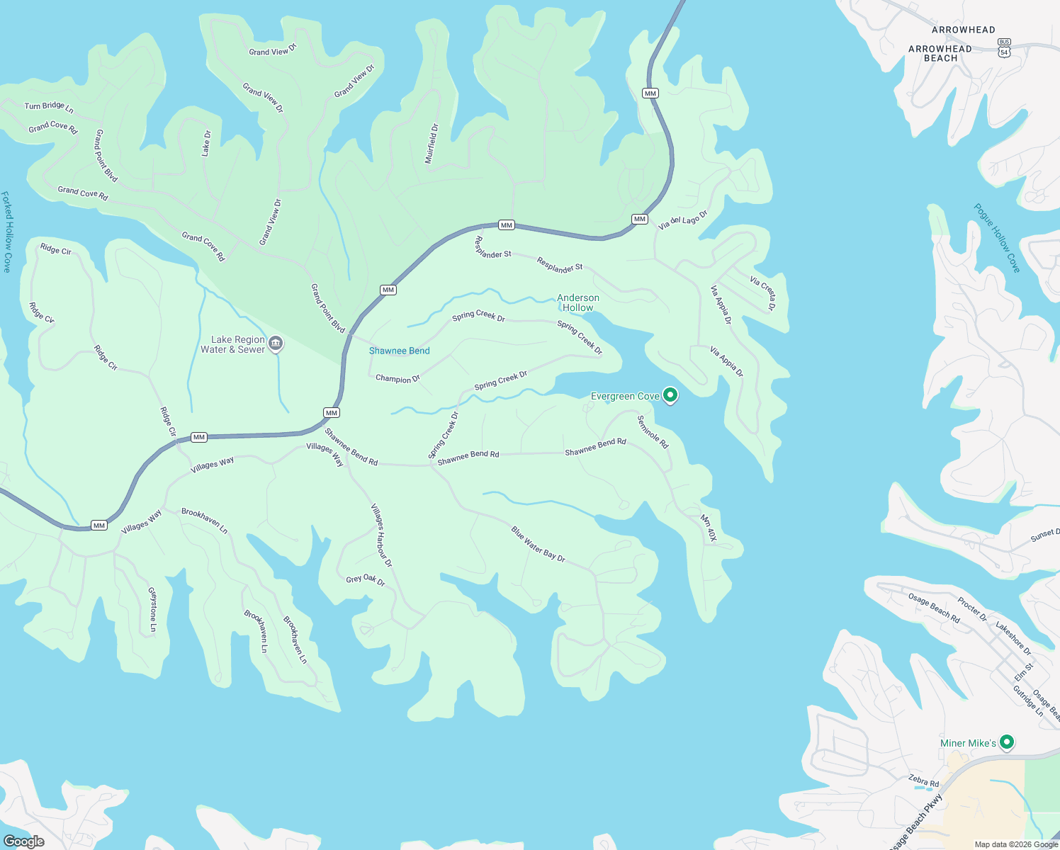 map of restaurants, bars, coffee shops, grocery stores, and more near Morningside Drive in Sunrise Beach