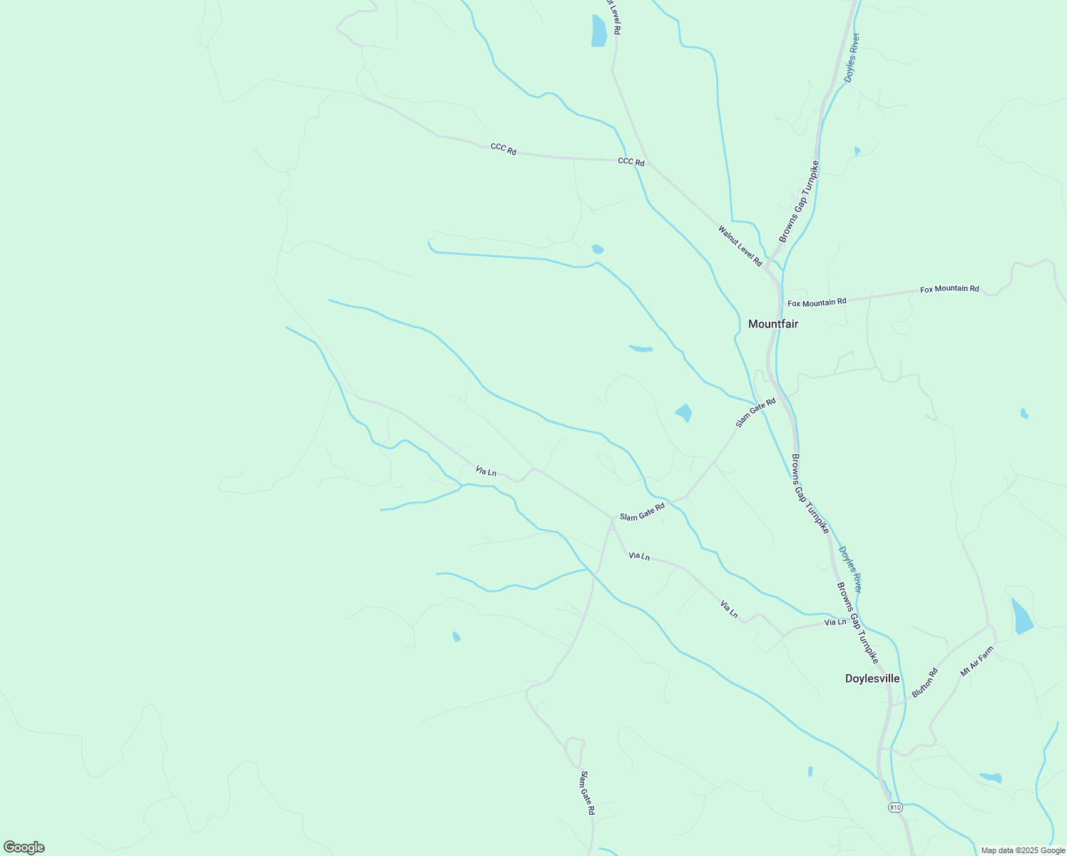 map of restaurants, bars, coffee shops, grocery stores, and more near 5468 Via Lane in Crozet