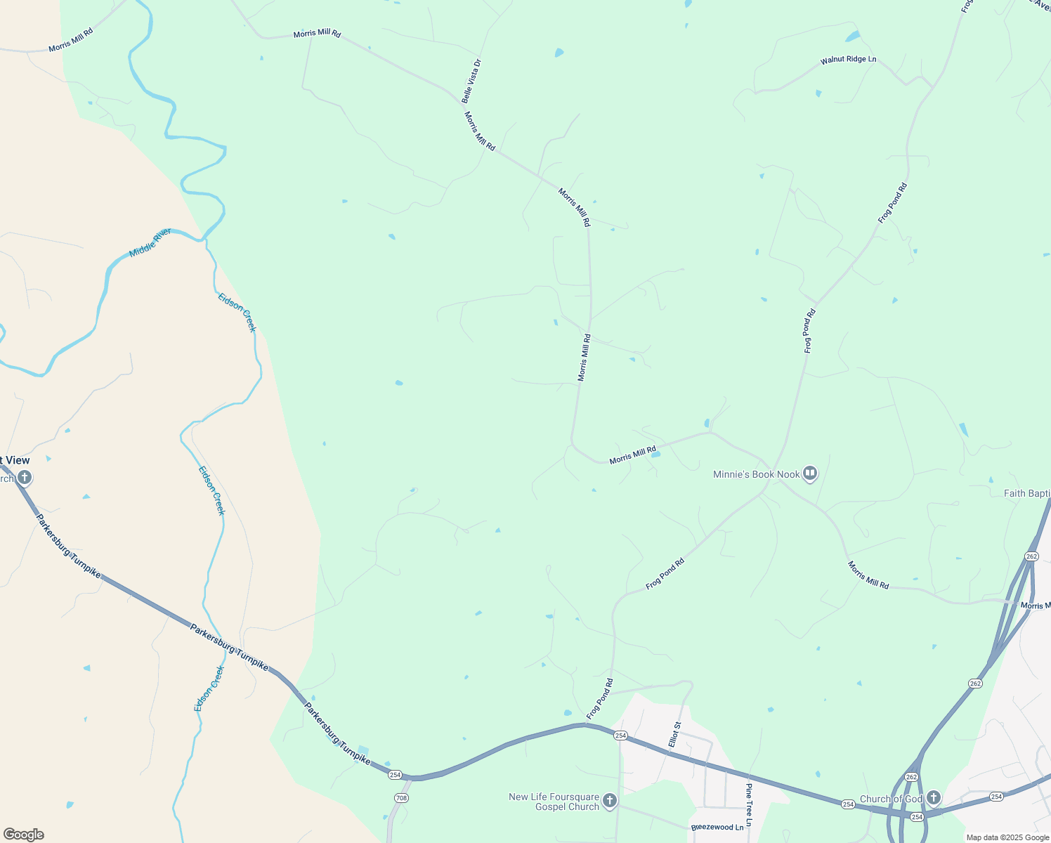 map of restaurants, bars, coffee shops, grocery stores, and more near 3128 Morris Mill Road in Staunton