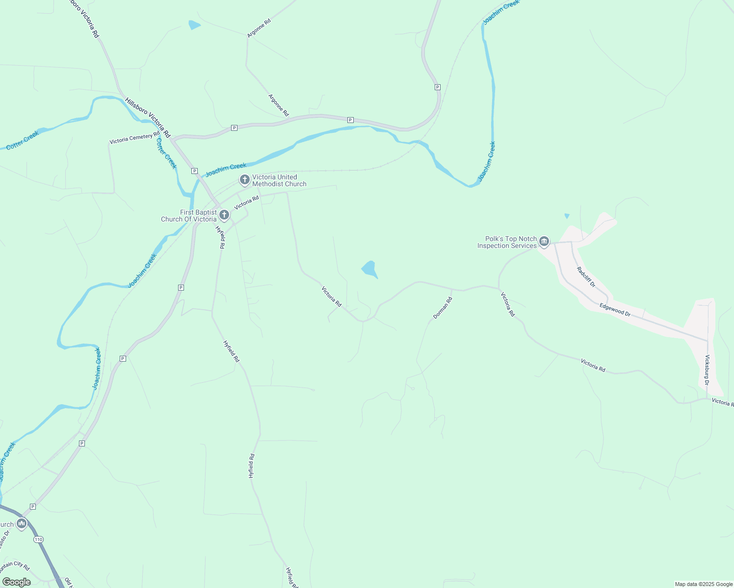 map of restaurants, bars, coffee shops, grocery stores, and more near 1818 Hunter Road in Festus